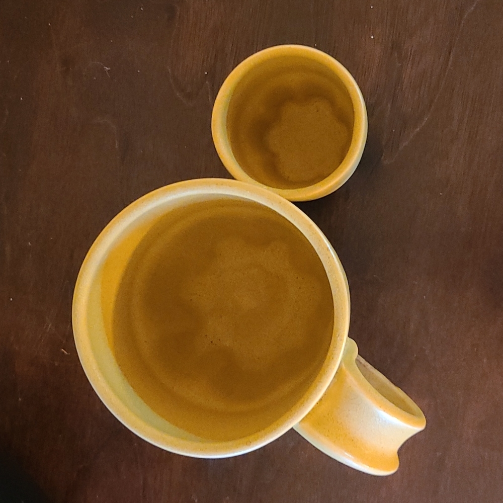 Handmade Coleman Coffee mug with espresso cup ceramic pottery - Picture 3 of 4